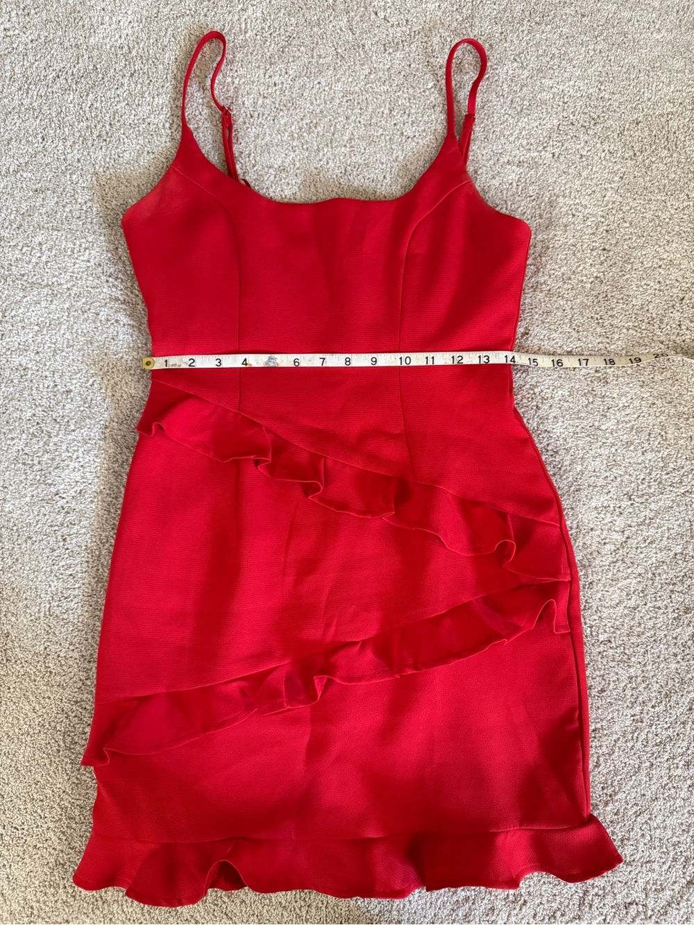 Hello Molly Red Ruffle Mini Dress - Picture 4 of 7